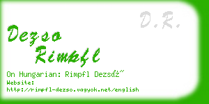 dezso rimpfl business card